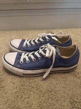 Converse All Star Low-Top Sneakers in Blue and White